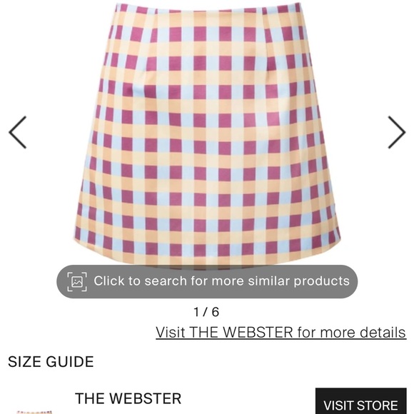 LHD French Citadelle Skirt, Gingham In Neutrals, size 6 gorgeous! - Picture 4 of 4